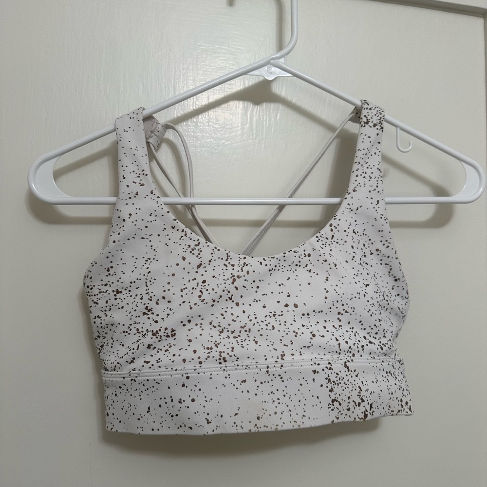 Zyia White Stay Gold Light n Tight Strappy Bra (S)
